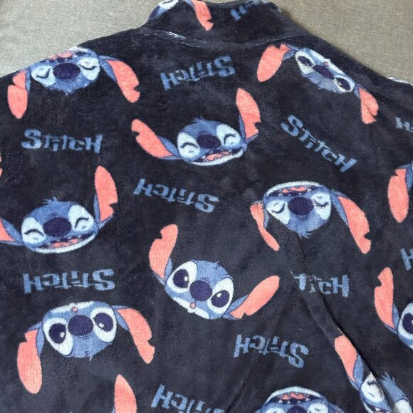 Disney Lilo & Stitch Fleece Jacket Pullover Sweater 1/4 Zip Pullover Unisex | L - Picture 8 of 9